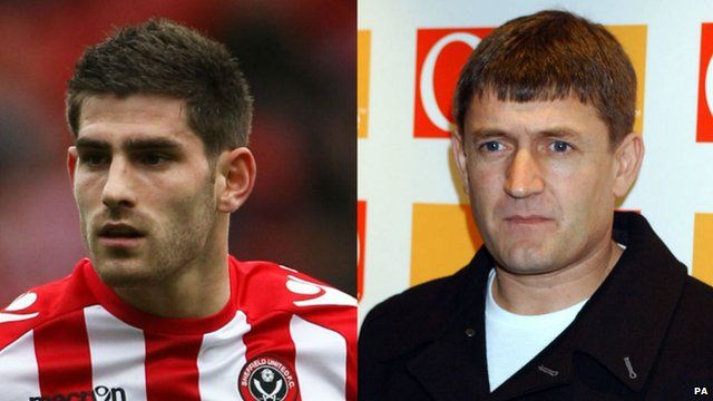 Ched Evans (left), Paul Heaton (right)