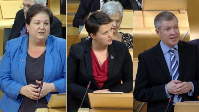 Jackie Baillie, Ruth Davidson and Willie Rennie