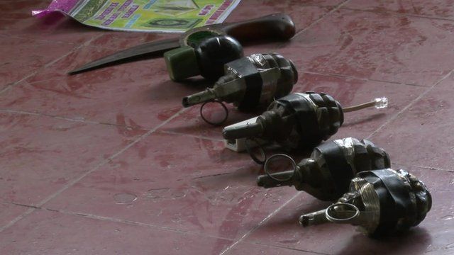 Weapons seized from mosque