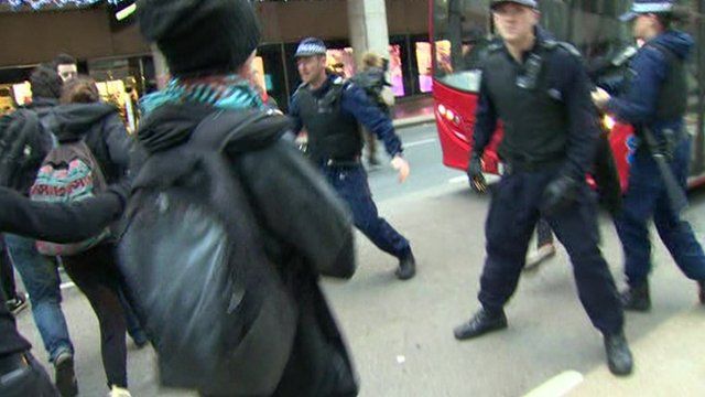 Student protest in London