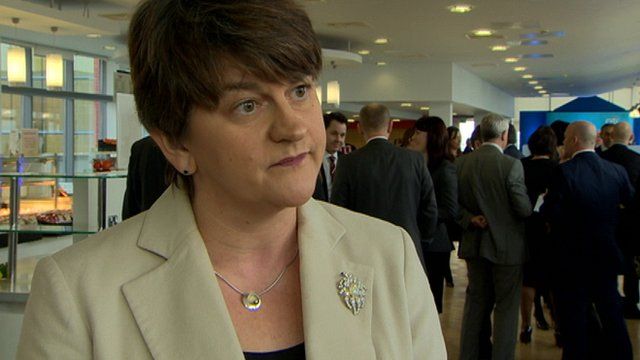 DUP assembly member Arlene Foster spoke to BBC News NI Business Correspondent Julian O'Neill