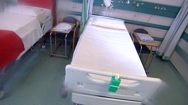 A hospital bed
