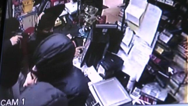 Derby armed robbery CCTV