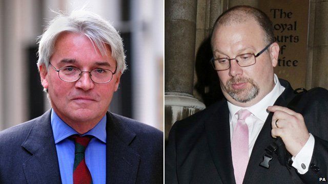 Andrew Mitchell (L) and Pc Toby Rowland