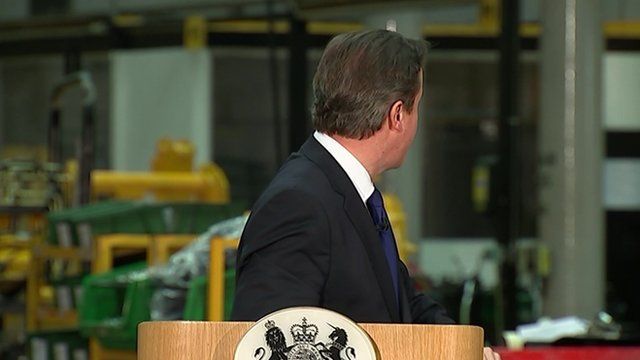 David Cameron glances over his shoulder