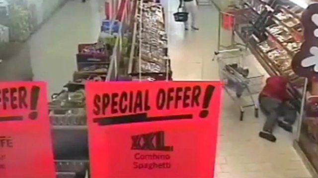 CCTV footage of Waheed Iqbal slipping
