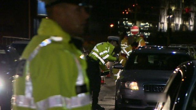 Police stopping a car