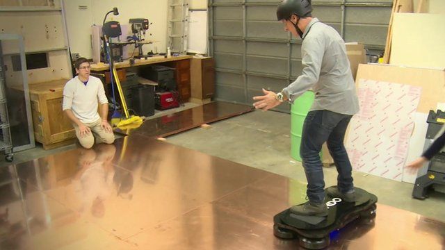 Richard Taylor on hoverboard