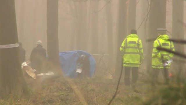 Scene of plane crash