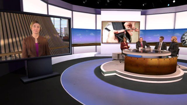 Nia Griffith with Daily Politics panel and Nicky Clarke