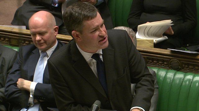 David Gauke (right) speaking in the House of Commons
