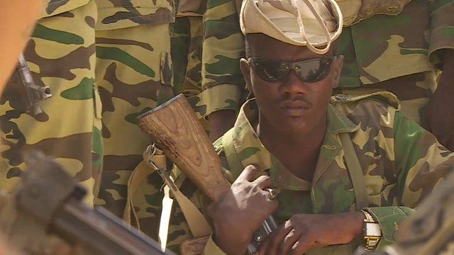 Close up of Chadian soldier taking part in Operation Flintlock