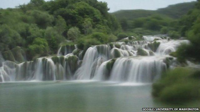 Still from timelapse video of Krka Falls, Croatia, created by computer science researchers at the University of Washington