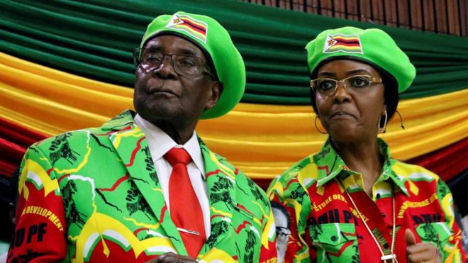 Mugabe iyo xaaskiisa Grace