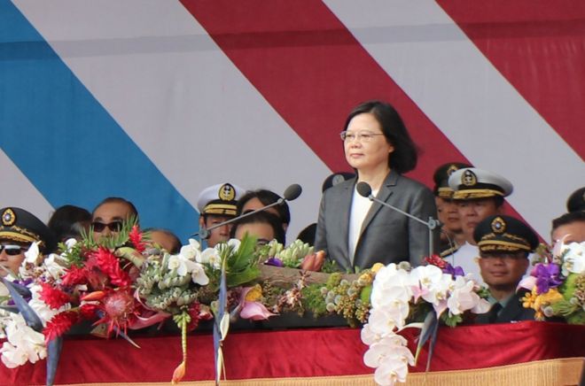台湾总统蔡英文出席2017年"双十国庆"