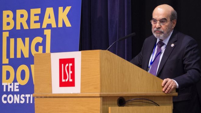 José Graziano durante palestra em Londres em maio de 2018