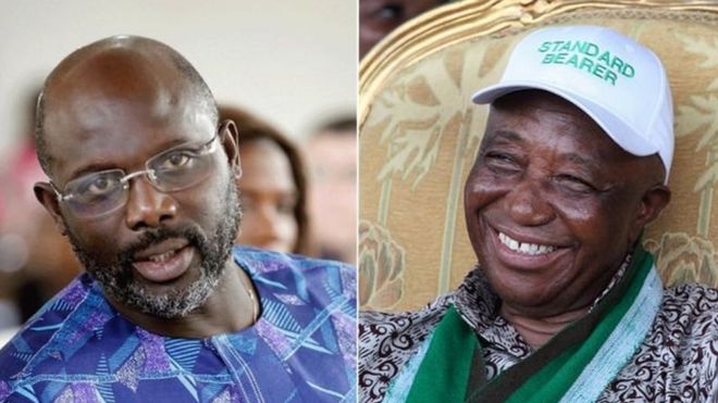 George Weah na Makamu wa Rais Joseph Boakai