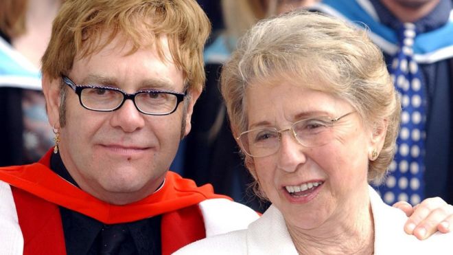 Elton John and Sheila Farebrother
