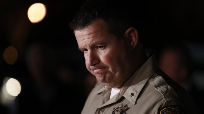 Chris Childs, assistant chief of the California Highway Patrol, speaks at a press conferenc