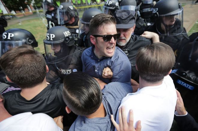 Spencer and his allies clashed with police in Charlottesville