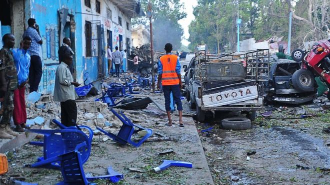 последствия взрыва в столице Сомали