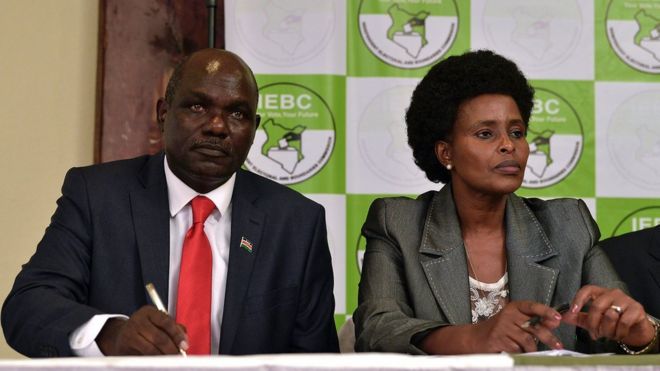 Wafula Chebukati na Consolata Nkatha Maina