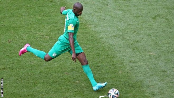 Yaya Toure anayeichezea Manchester City ameshiriki katika kila mechi ambayo Ivory Coast imecheza katika michuano mitatau ya kombe la dunia