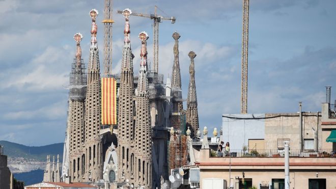 El templo de la Sagrada Familia en Barcelona.