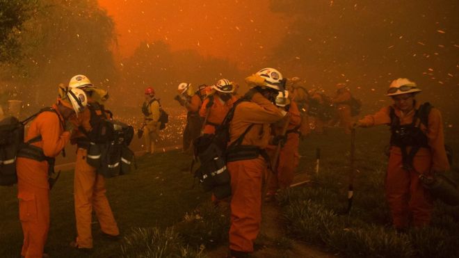 Incendio en California.