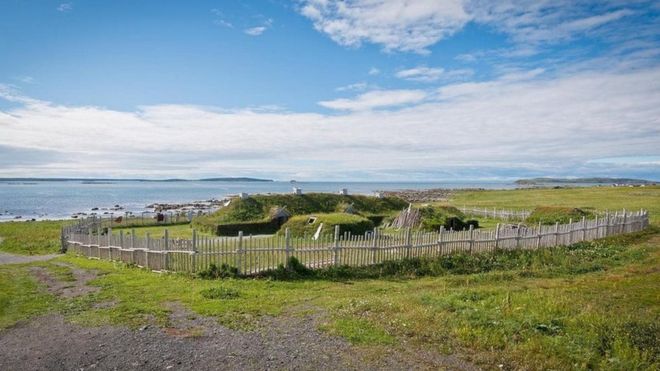 Foto panorâmica do assentamento viking