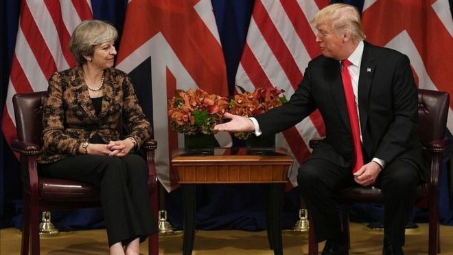 Theresa May iyo Trump