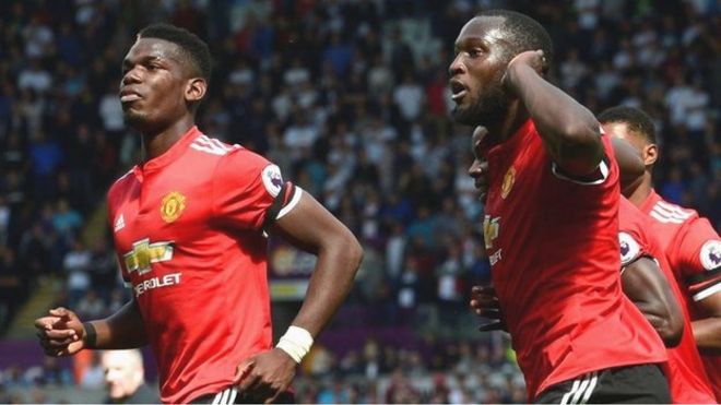 Paul Pogba (left) and Eric Bailly both scored for Manchester United