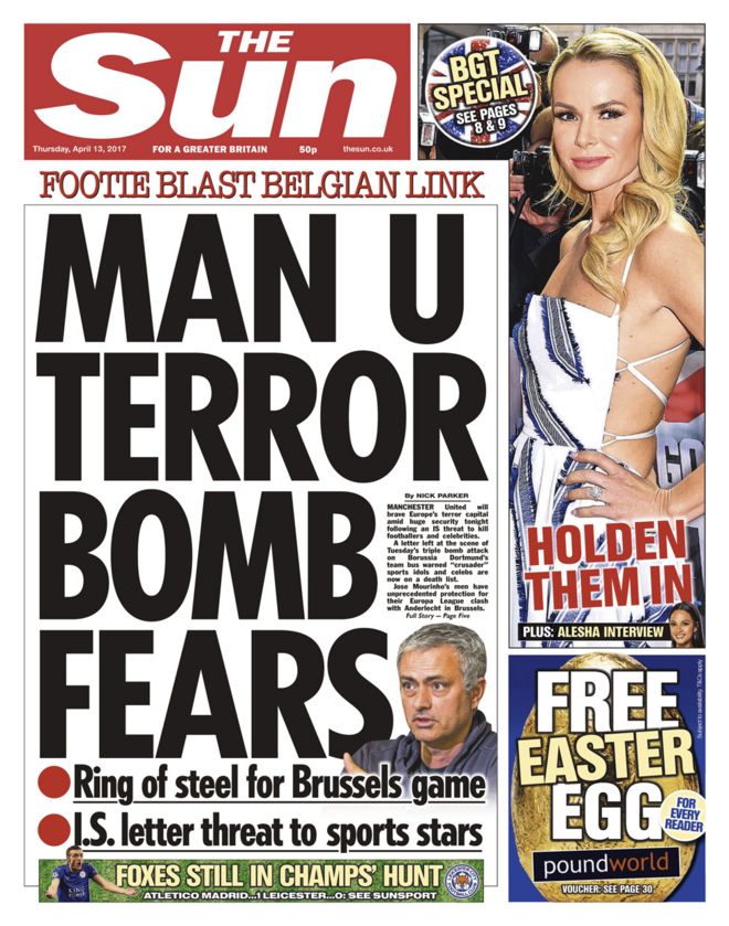 The Sun front page