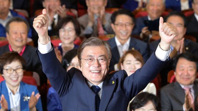 Ông Moon Jae-in giành chiến thắng trong cuộc bầu cử tổng thống Nam Hàn, theo kết quả thăm dò sau bỏ phiếu