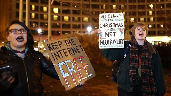 Net neutrality protest