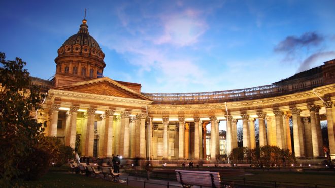 Kazan Cathedral or Kazanskiy Kafedralniy Sobor, St. Petersburg (file photo)