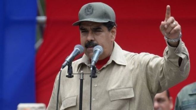 Nicolás Maduro habla en un acto el 17 de abril de 2017
