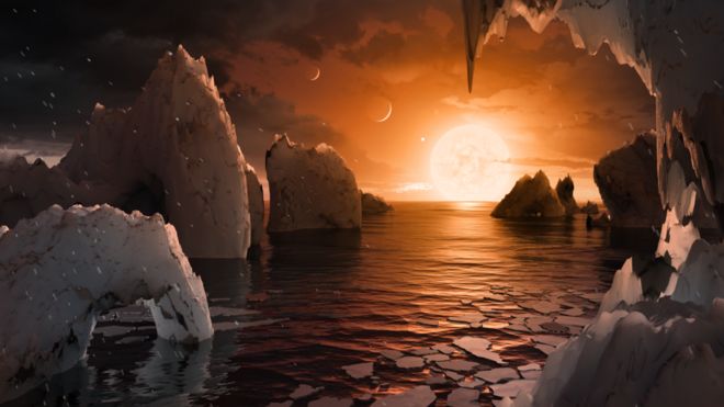 Planeta del sistema TRAPPIST-1. Foto: NASA/JPL-Caltech