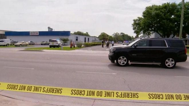 Police near shooting scene in Orlando Florida - 5 June 2017