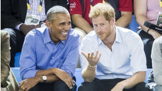 Ex-President Obama and Prince Harry at the Invictus games in Canada in September, 29 September 2017