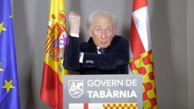 Актер Альберт Боаделья делает вид, что он стал президентом несуществующей Табарнии