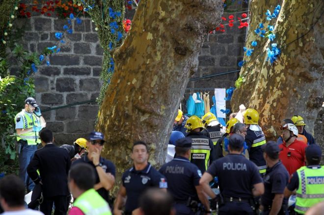 Rescuers in Funchal, 15 August