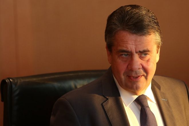 German Foreign Minister Sigmar Gabriel in Berlin, 13 December 2017