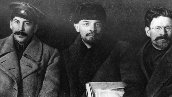 Ba nhân vật cao cấp của cách mạng cộng sản Nga: Statin, Lenin và Kalinin