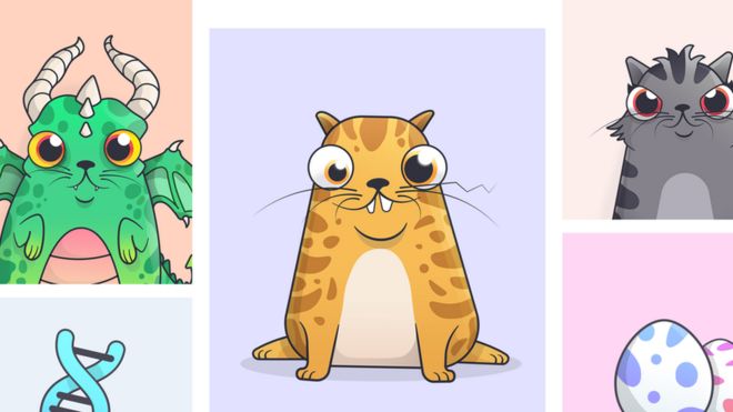 Criptogatos (Foto: Cryptokitties).