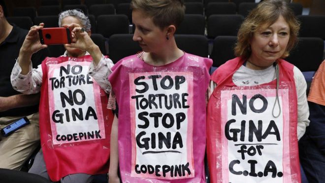 Phản đối cuộc điều trần nhậm chức của bà Gina Haspel trước Quốc hội Mỹ