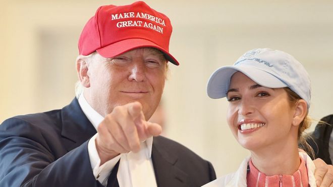 Trump con su hija Ivanka.