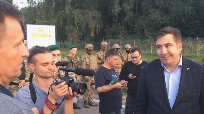 Михаил Саакашвили прорвался на территорию Украины
