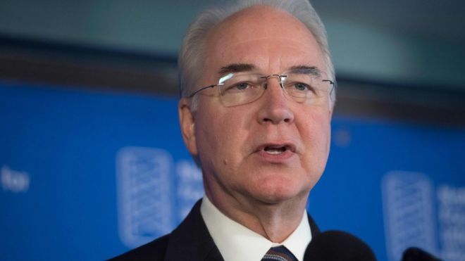 US Secretary of Health and Human Services Tom Price