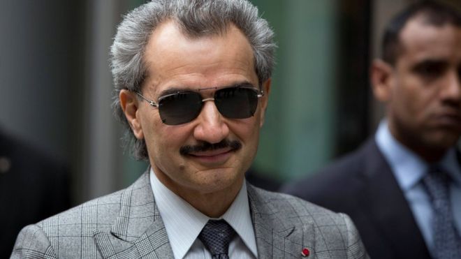 Príncipe Alwaleed bin Talal en Londres en 2013